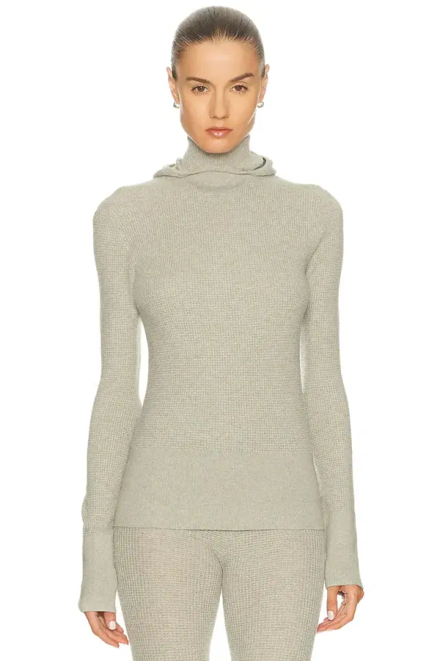 Fear of God ESSENTIALS Waffle Hooded Long Sleeve Top