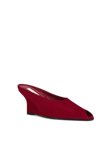 TOTEME Peep Toe Velvet Wedge | Thumbnail 2 TOTEME Peep Toe Velvet Wedge | Thumbnail 2