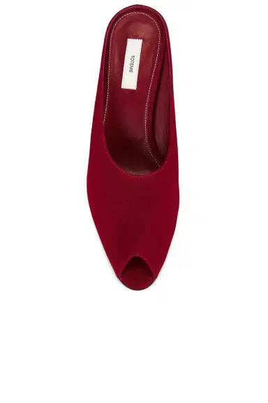 TOTEME Peep Toe Velvet Wedge | Thumbnail 4 TOTEME Peep Toe Velvet Wedge | Thumbnail 4