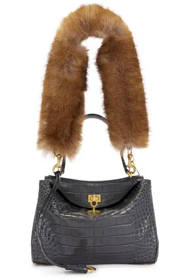 Balenciaga Faux Fur Bag Strap | Thumbnail 3