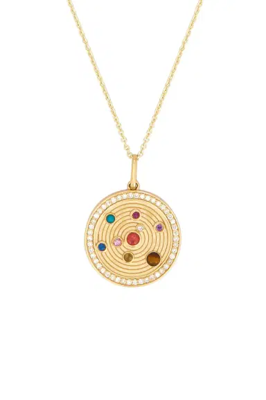 Sydney Evan The Universe Coin Charm On Medium Tiffany Necklace | Thumbnail 2 Sydney Evan The Universe Coin Charm On Medium Tiffany Necklace | Thumbnail 2