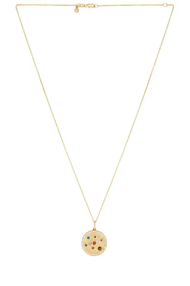 Sydney Evan The Universe Coin Charm On Medium Tiffany Necklace