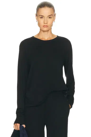 ÉTERNE Long Sleeve Boyfriend Top | Thumbnail 1