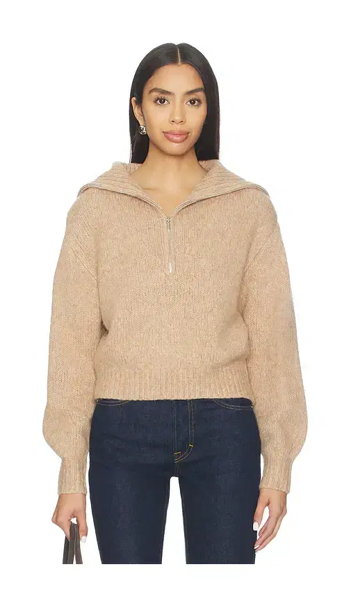 Wool Half Zip Collar Sweater