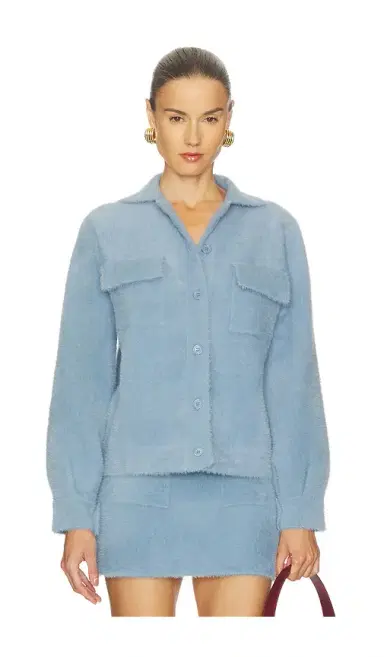 Susana Monaco Fuzzy Sweater Cargo Jacket | Thumbnail 2
