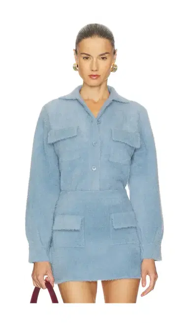 Susana Monaco Fuzzy Sweater Cargo Jacket | Thumbnail 1