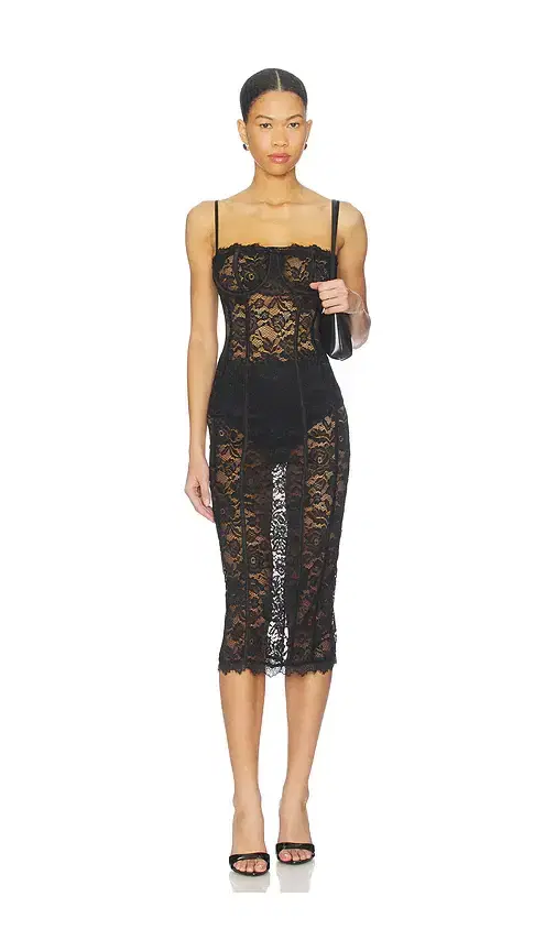 MORE TO COME Esme Corset Midi Dress