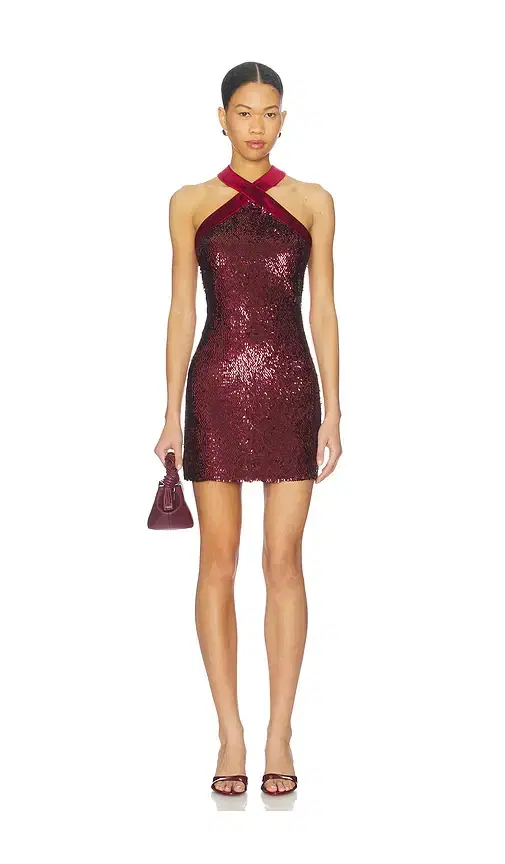 SIMKHAI Isla Halter Neck Mini Dress