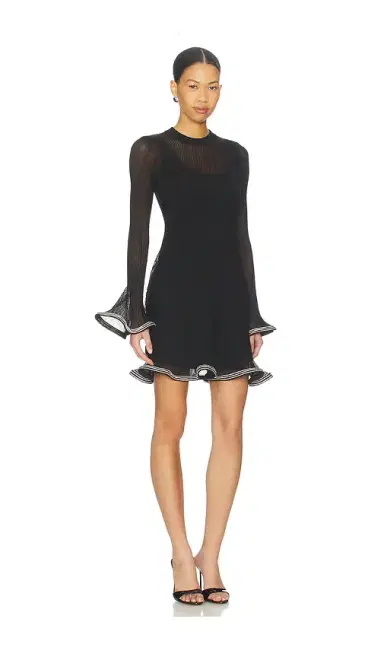 SIMKHAI Zelda Long Sleeve Mini Dress | Thumbnail 2