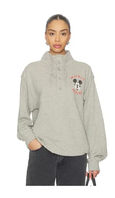 Junk Food Mickey Mouse Fleece Yoke Sweatshirt | Thumbnail 2