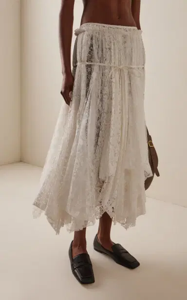 JW Anderson Mixed Lace Midi Drawstring Skirt | Thumbnail 3