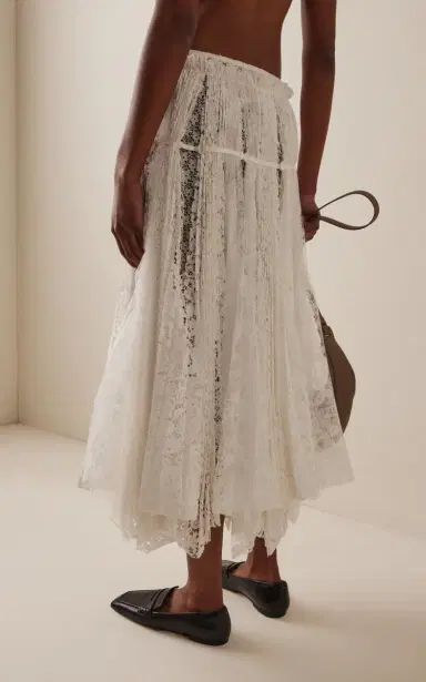 JW Anderson Mixed Lace Midi Drawstring Skirt | Thumbnail 4