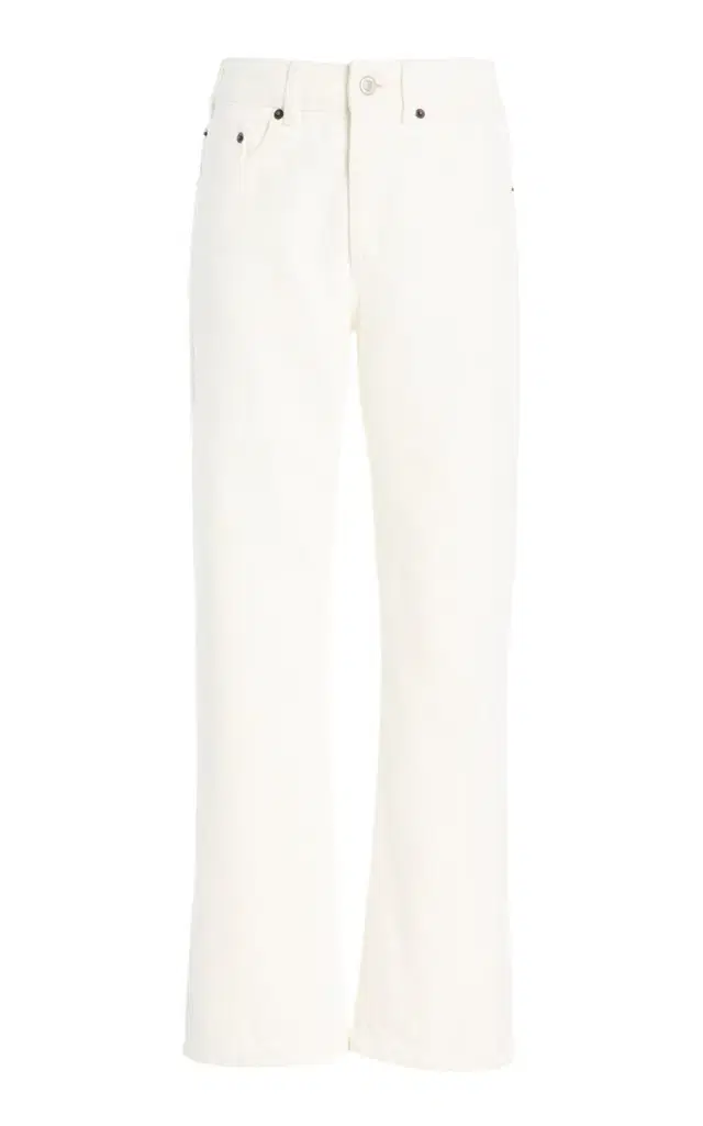 Sisli Cropped Mid-Rise Straight-Leg Jeans