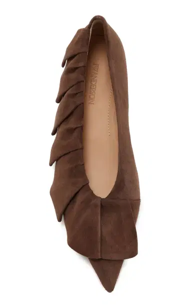 JW Anderson Ruffled Suede Ballet Flats | Thumbnail 3 JW Anderson Ruffled Suede Ballet Flats | Thumbnail 3