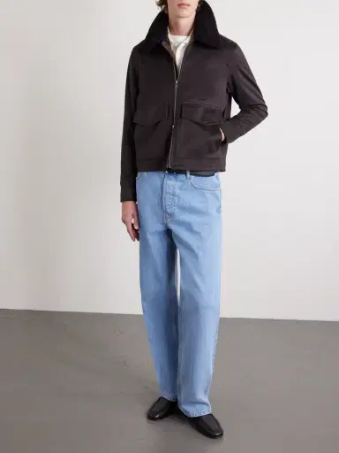 J. Mueser Plush-Trimmed Cashmere Bomber Jacket - Men | Thumbnail 2
