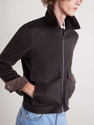 J. Mueser Plush-Trimmed Cashmere Bomber Jacket - Men | Thumbnail 3