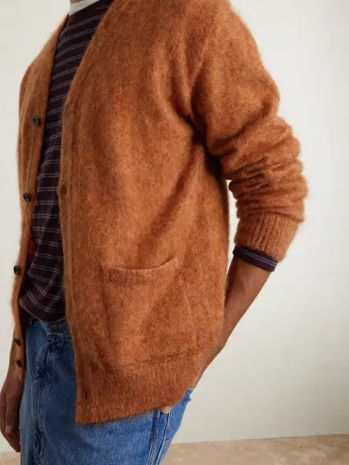 Beams Plus Mohair-Blend Cardigan - Men | Thumbnail 4 Beams Plus Mohair-Blend Cardigan - Men | Thumbnail 4