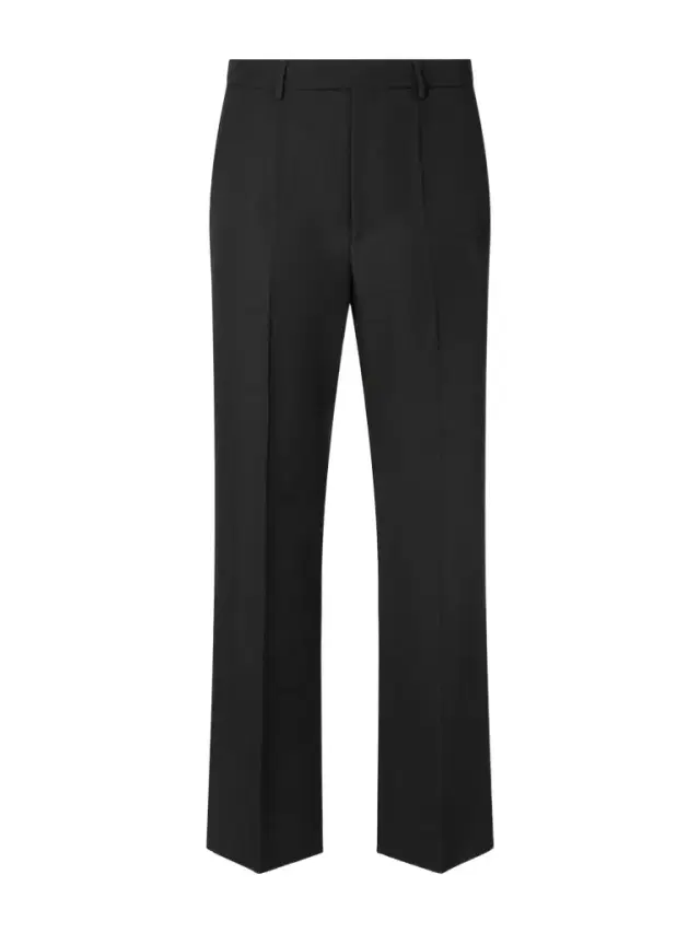Straight-Leg Pleated Grain de Poudre Wool Trousers - Men