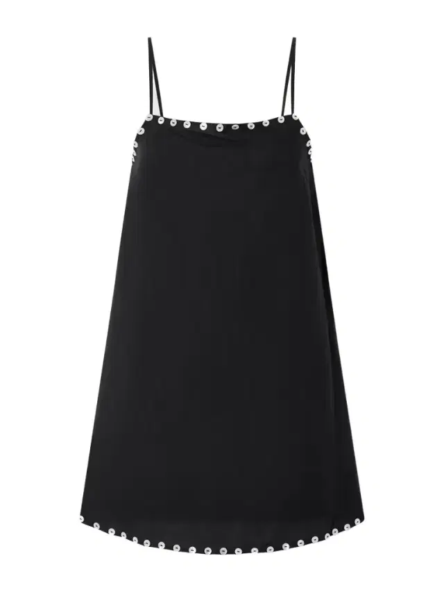 Laura Button-detailed Linen-blend Mini Dress