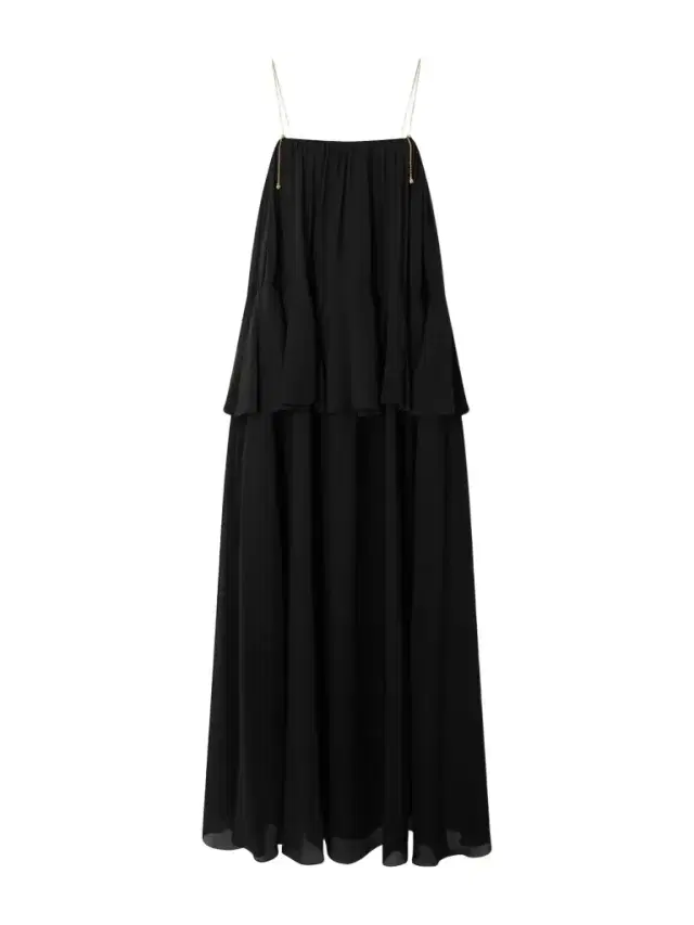 Open-back Embellished Tiered Silk-georgette Maxi Dress