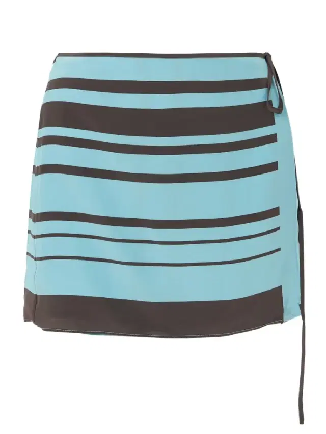 Rioja Striped Silk-crepe Mini Wrap Skirt