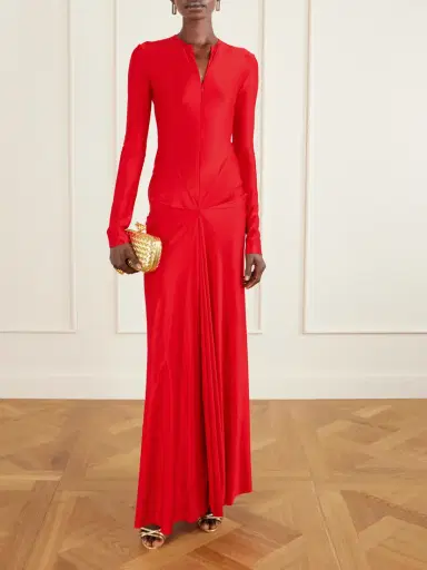 Victoria Beckham Gathered Satin Gown | Thumbnail 2 Victoria Beckham Gathered Satin Gown | Thumbnail 2