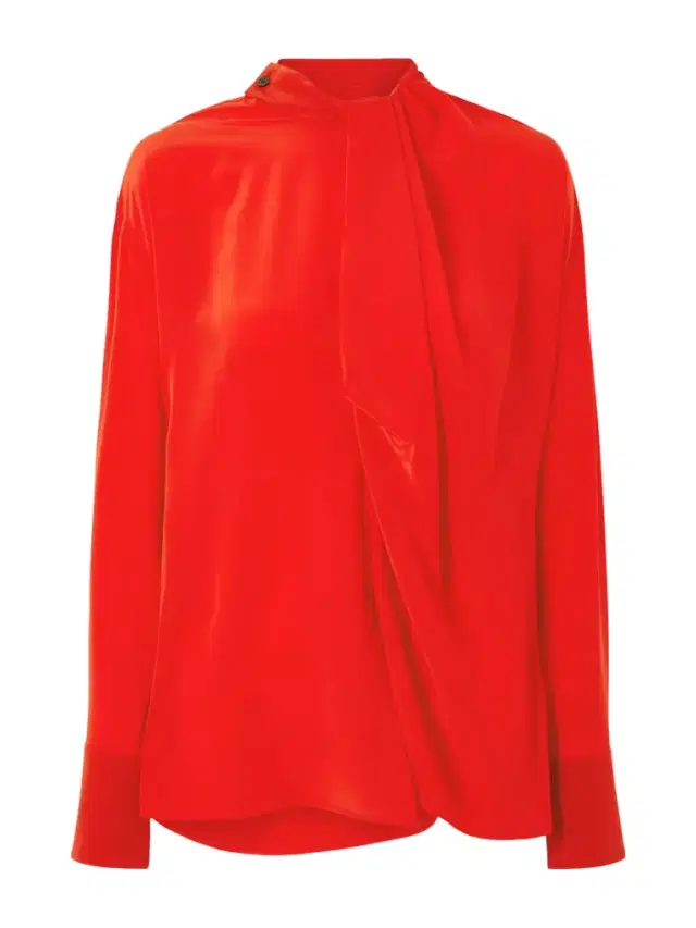 Draped Silk Blouse