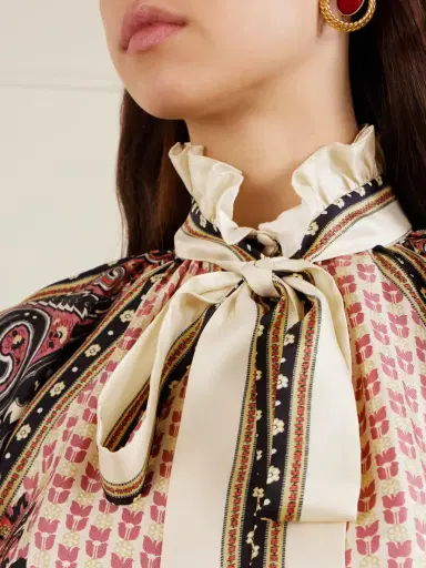 Etro Pussy-bow Ruffled Printed Silk-twill Blouse | Thumbnail 5 Etro Pussy-bow Ruffled Printed Silk-twill Blouse | Thumbnail 5
