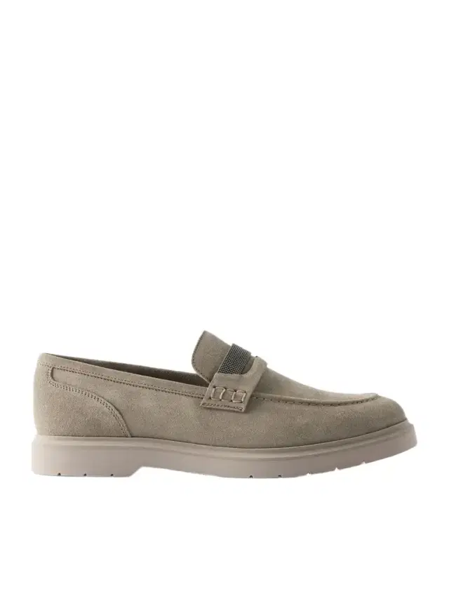 Brunello Cucinelli Embellished Suede Loafers