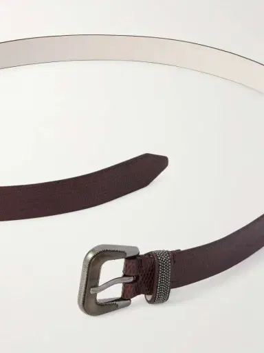 Brunello Cucinelli Lizard-effect Leather Belt | Thumbnail 3