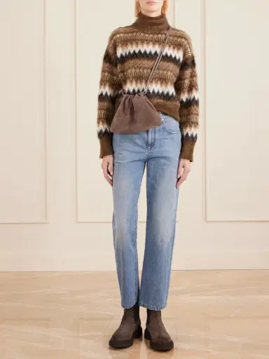 Brunello Cucinelli Bead-embellished Suede Shoulder Bag | Thumbnail 2 Brunello Cucinelli Bead-embellished Suede Shoulder Bag | Thumbnail 2