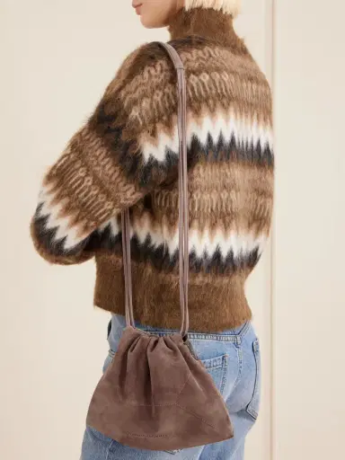Brunello Cucinelli Bead-embellished Suede Shoulder Bag | Thumbnail 3 Brunello Cucinelli Bead-embellished Suede Shoulder Bag | Thumbnail 3