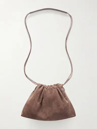 Brunello Cucinelli Bead-embellished Suede Shoulder Bag | Thumbnail 4 Brunello Cucinelli Bead-embellished Suede Shoulder Bag | Thumbnail 4
