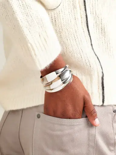 By Pariah Flux Recycled Sterling Silver Cuff | Thumbnail 2