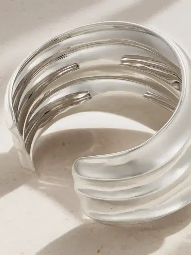 By Pariah Flux Recycled Sterling Silver Cuff | Thumbnail 3
