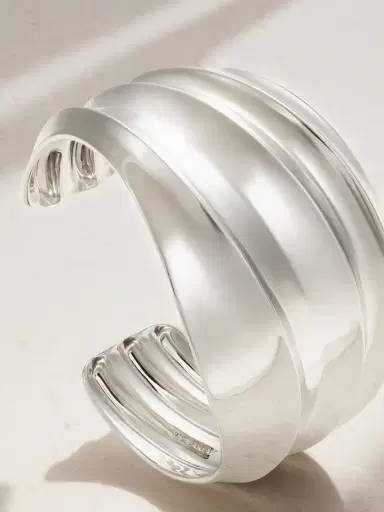 By Pariah Flux Recycled Sterling Silver Cuff | Thumbnail 4