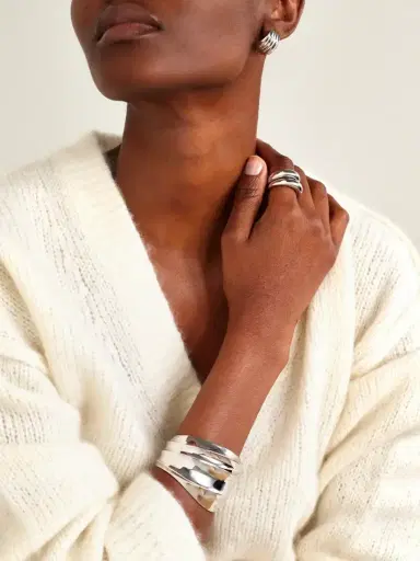 By Pariah Flux Recycled Sterling Silver Cuff | Thumbnail 5