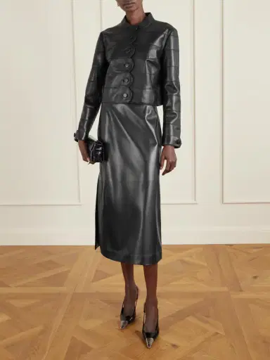 Veronica de Piante Rory Scalloped Leather Jacket | Thumbnail 2