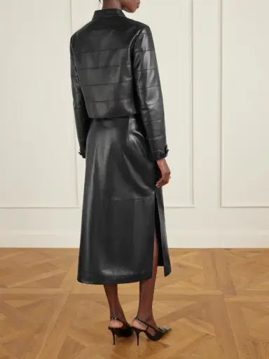 Veronica de Piante Rory Scalloped Leather Jacket | Thumbnail 4