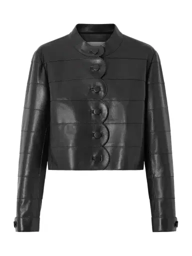Veronica de Piante Rory Scalloped Leather Jacket | Thumbnail 1