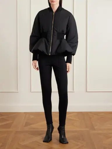 Alaïa Paneled Ribbed-knit And Stretch-jersey Leggings | Thumbnail 2