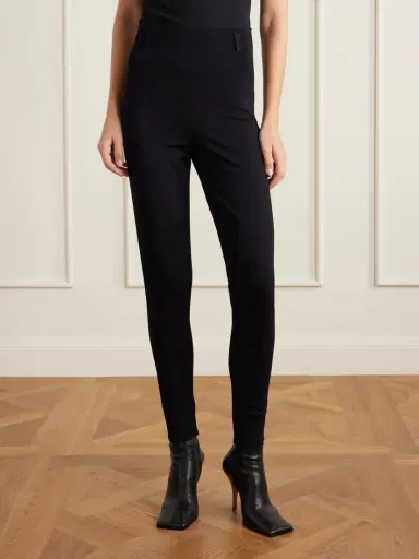 Alaïa Paneled Ribbed-knit And Stretch-jersey Leggings | Thumbnail 3