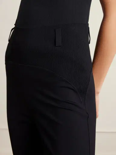 Alaïa Paneled Ribbed-knit And Stretch-jersey Leggings | Thumbnail 5