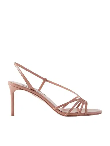 Aquazzura Talk To Me 75 Metallic Leather Slingback Sandals | Thumbnail 1