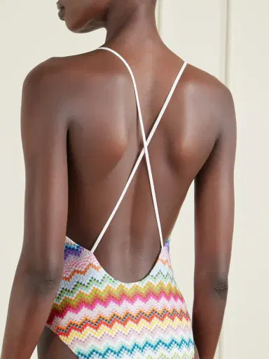 Missoni Mare Striped Metallic Crochet-knit Swimsuit | Thumbnail 4 Missoni Mare Striped Metallic Crochet-knit Swimsuit | Thumbnail 4