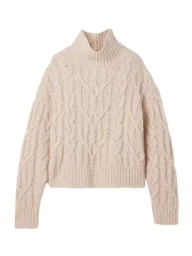 Nili Lotan Fairiny Cable-knit Brushed Cashmere And Silk-blend Turtleneck Sweater | Thumbnail 1 Nili Lotan Fairiny Cable-knit Brushed Cashmere And Silk-blend Turtleneck Sweater | Thumbnail 1