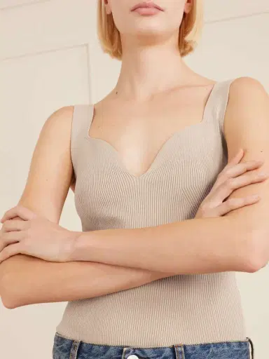 Alaïa Ribbed Jersey Bodysuit | Thumbnail 4