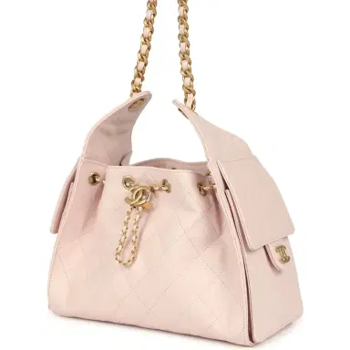 Chanel Chanel Small 25 Hobo Bag Light Pink Caviar Antique Gold Hardware | Thumbnail 5 Chanel Chanel Small 25 Hobo Bag Light Pink Caviar Antique Gold Hardware | Thumbnail 5