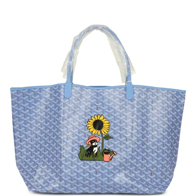 goyard Goyard Goyardine Iris St. Louis GM Tote Bag Palladium Hardware