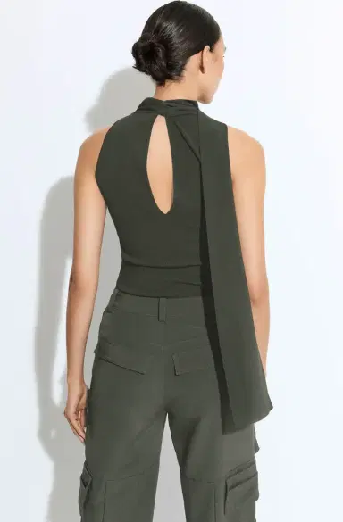 LAPOINTE Matte Viscose Halterneck Top | Thumbnail 2 LAPOINTE Matte Viscose Halterneck Top | Thumbnail 2